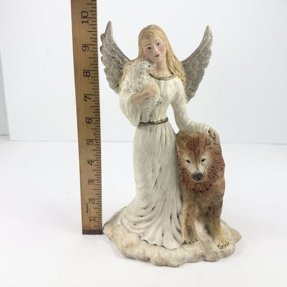 VTG Walnut Ridge Collectibles Gossamer Wings “Lydia” Angel 1996 10” Sheep Lion - Picture 12 of 13